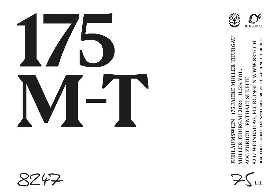 Jubiläumswein zum 175. Geburtstag von Hermann Müller – Thurgau
